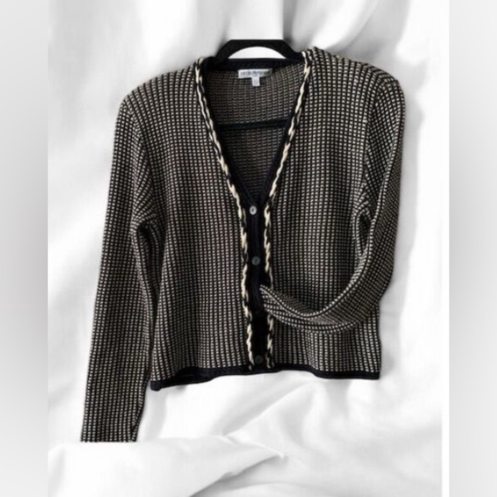 Emporio Armani Women's Black V-Neck Cardigan
